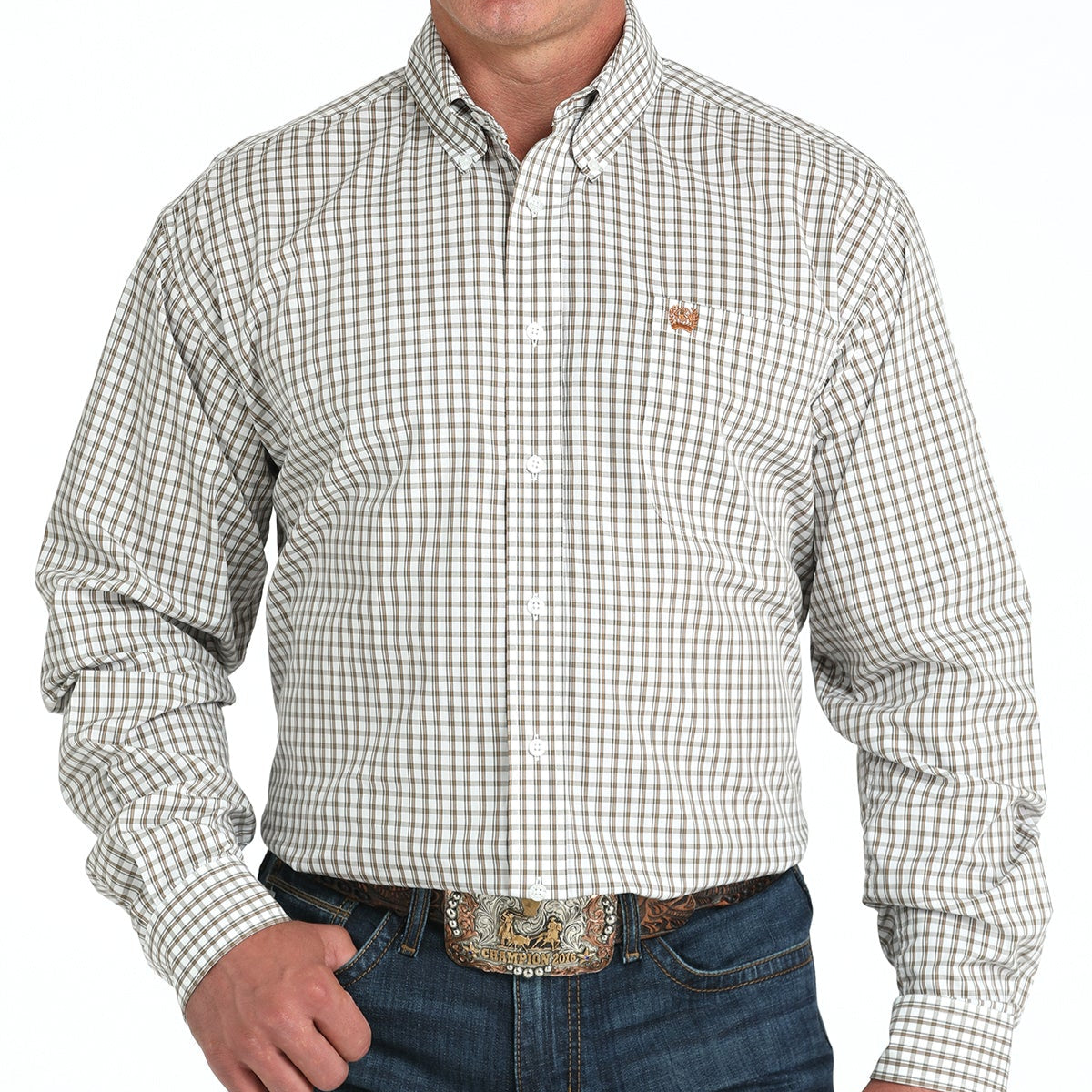 Brown/White Plaid | Cinch Mens