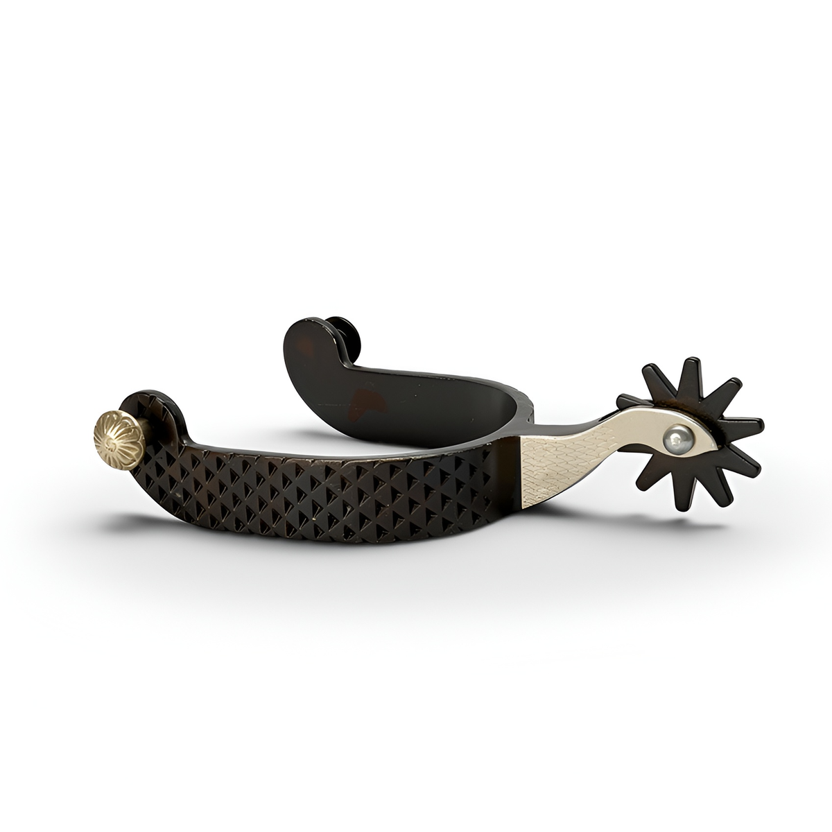 Black Rasp Western Spurs for Men
