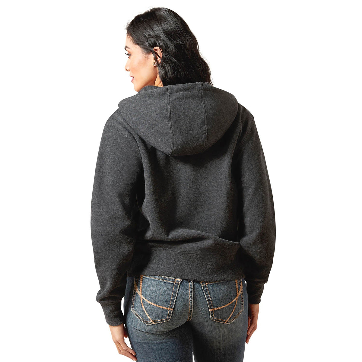 Ariat Women's Stitched Horseshoe Full Zip Hoodie | Charcoal Heather