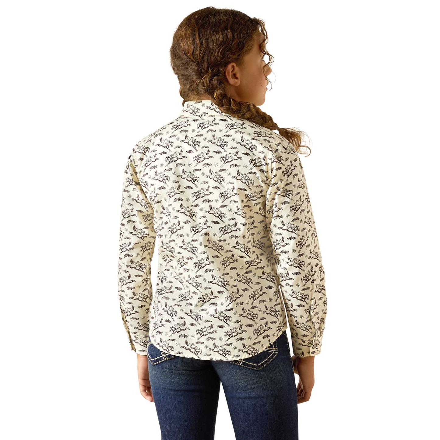 Ariat Girl's Western Snap Shirt — Rodeo Time & Rosa Southwest Prints