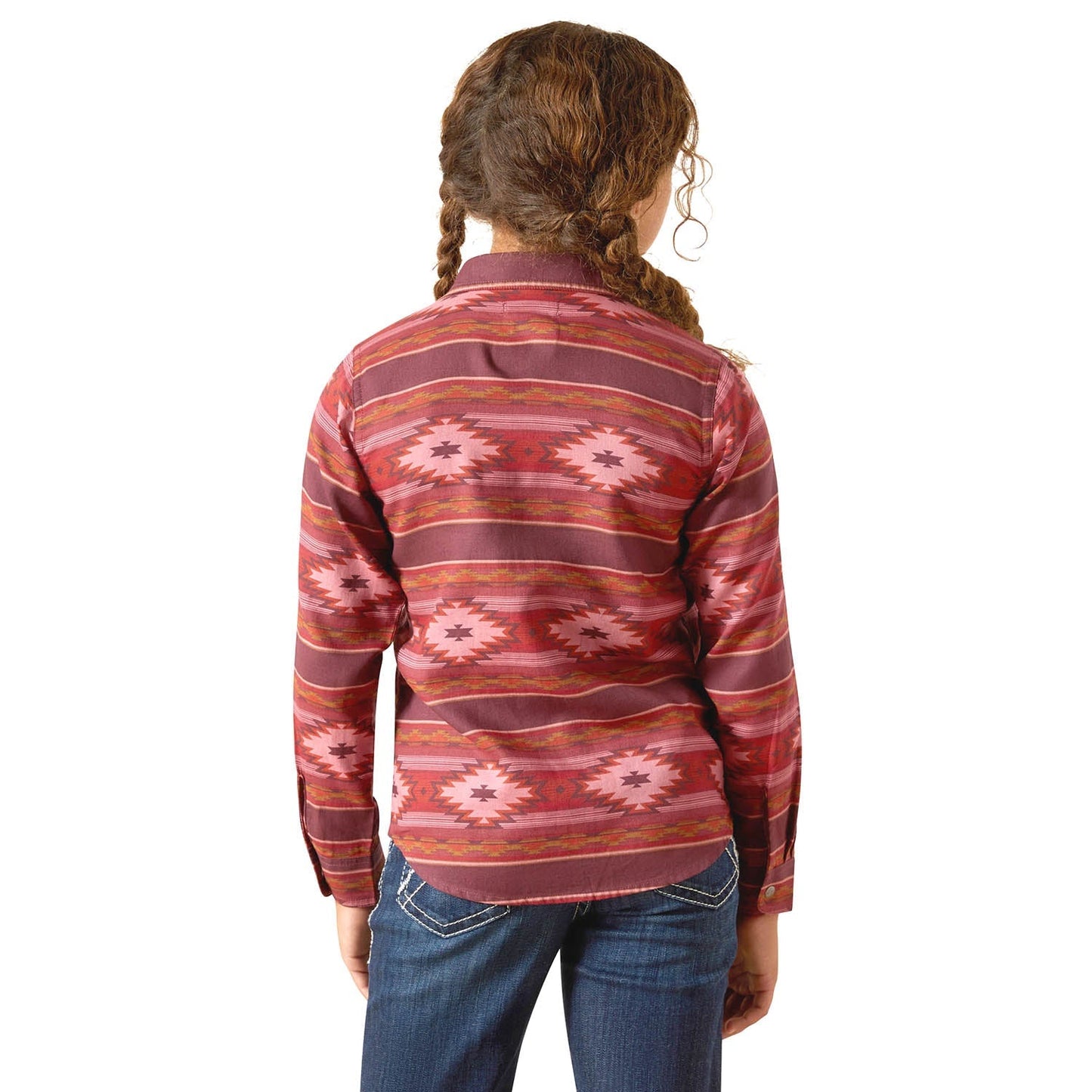 Ariat Girl's Western Snap Shirt — Rodeo Time & Rosa Southwest Prints