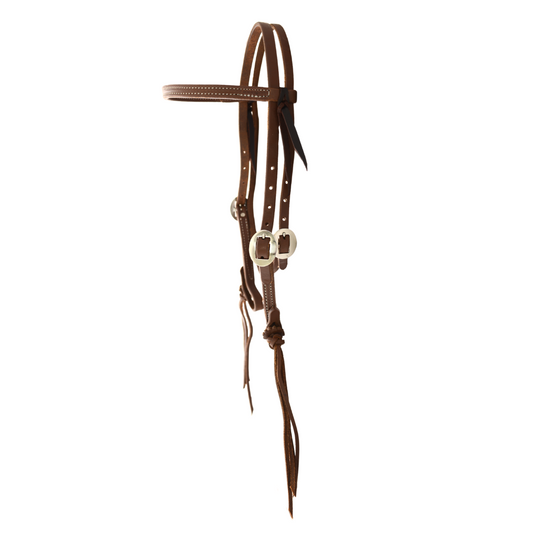 AJ Tack Rattlesnake Straight Browband Headstall, Oiled
