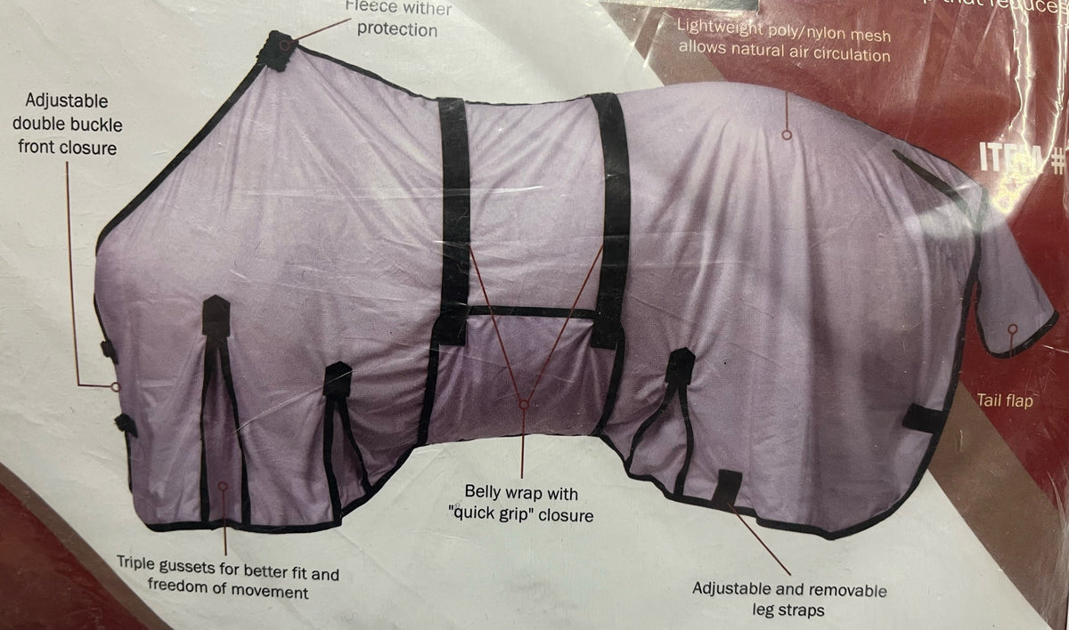 Contour-Fit Fly Sheet with Belly Wrap & Replaceable Leg Straps