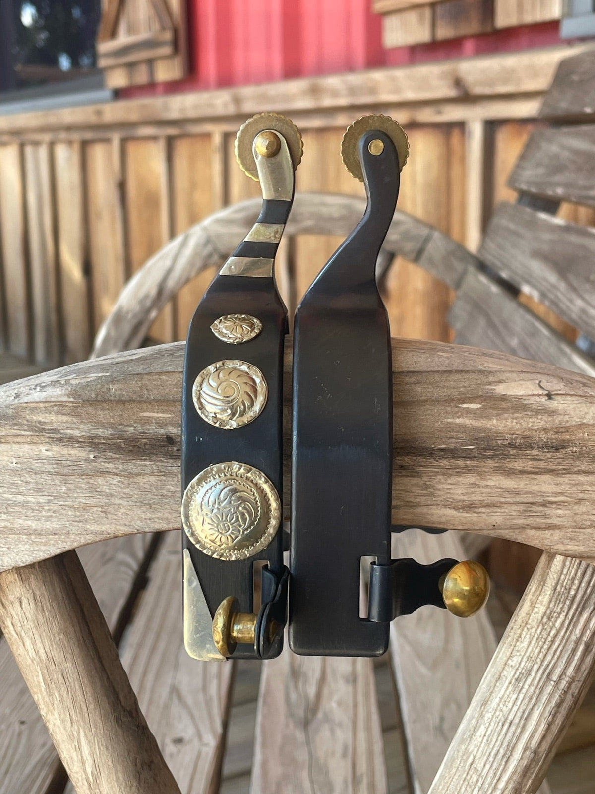 Black Silver Concho Spur