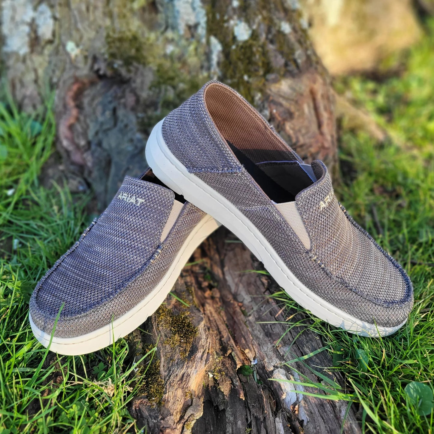 Ariat Men's Hilo Slip-On Casual Shoe | Heather Brown Canvas