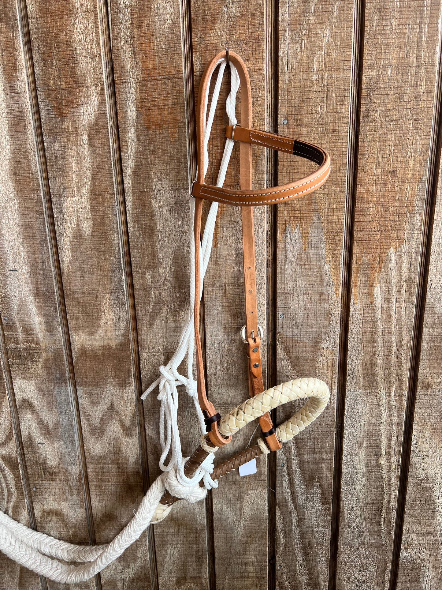 Rawhide Bosal Set with Cotton Reins