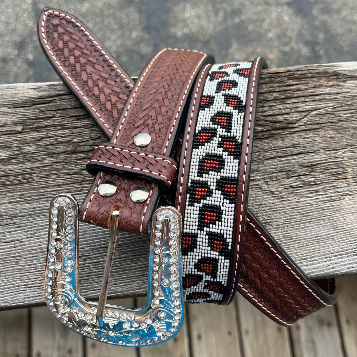 Angel Ranch Beaded Cheetah Women's Western Belt