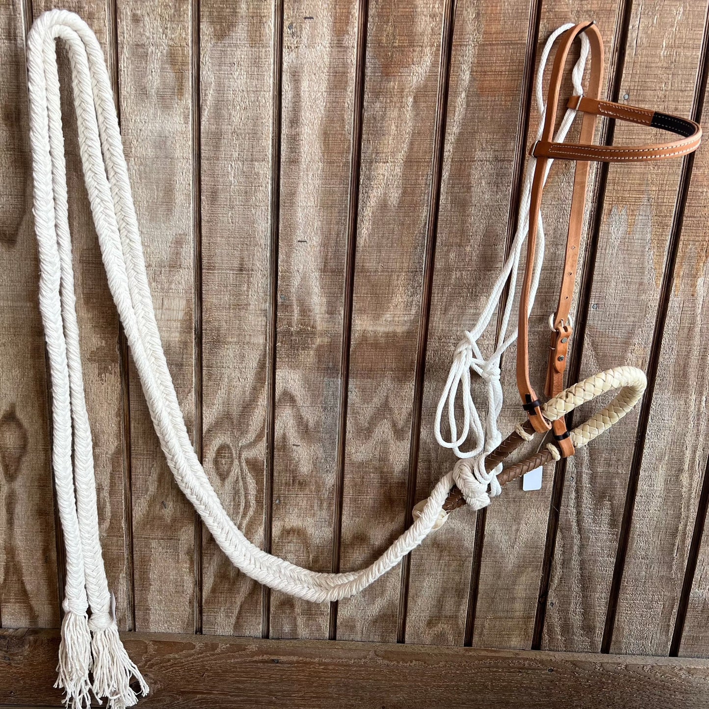 Rawhide Bosal Set with Cotton Reins
