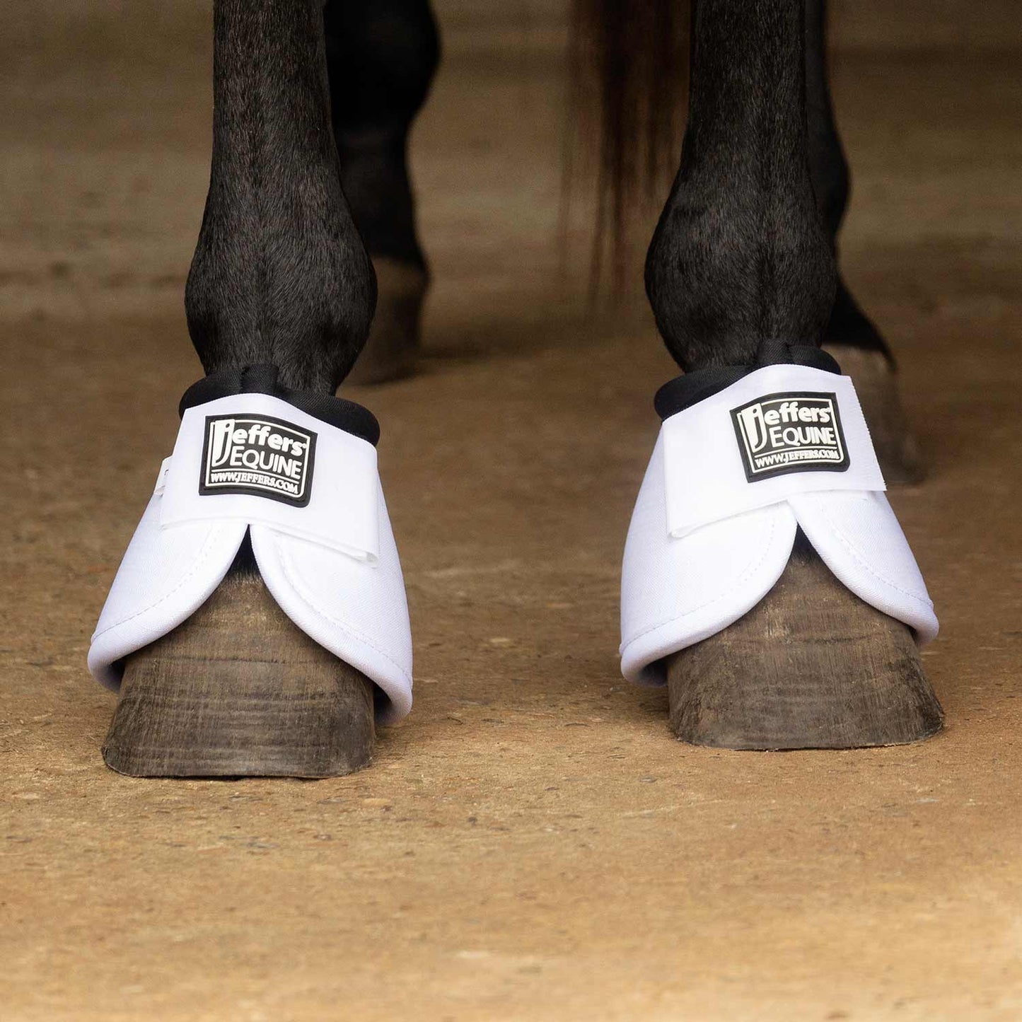 Jeffers No-Turn Bell Boots for Horses, Solid Colors, 2 ct
