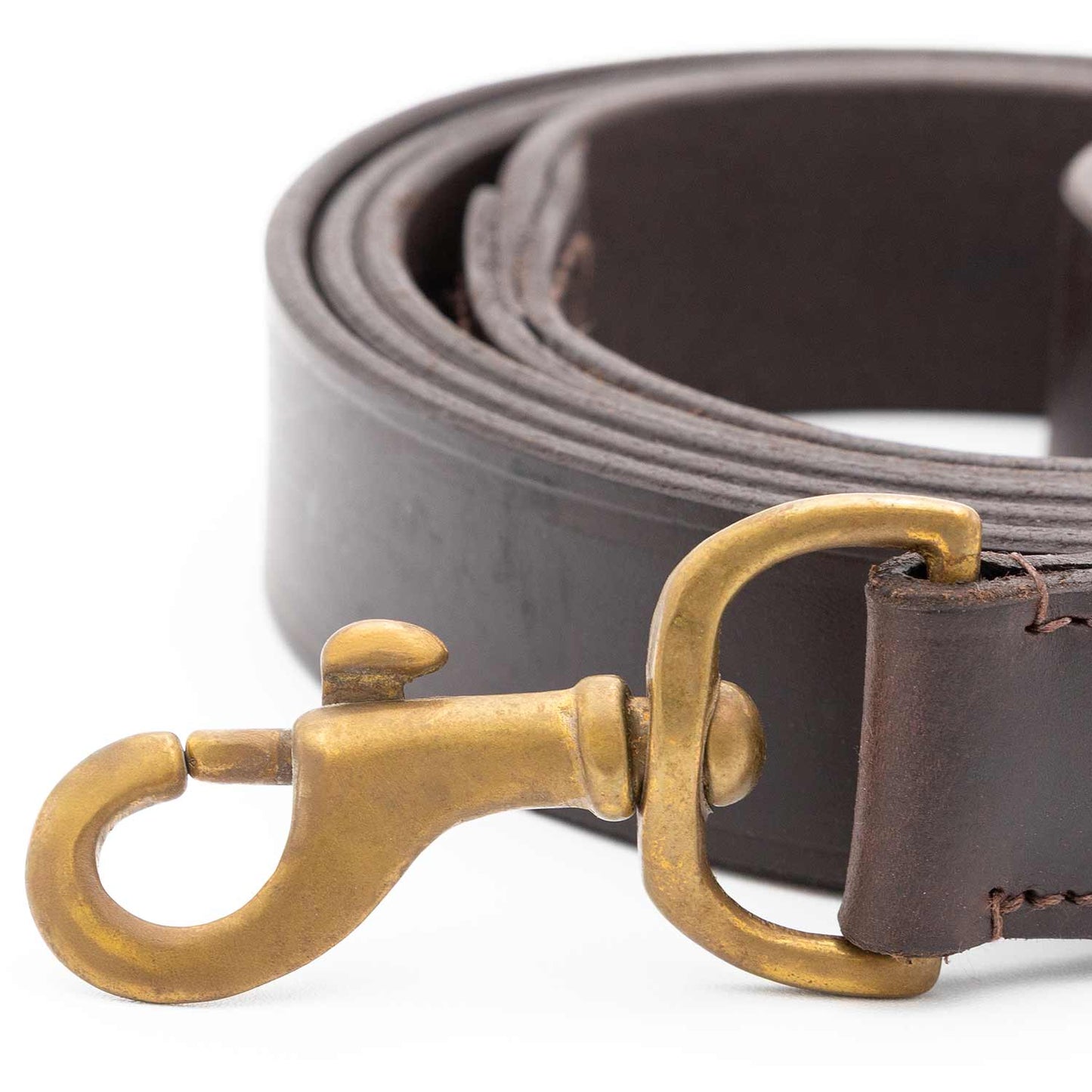 Jeffers Flat Leather Dog Leash with Hand Strap, 6'