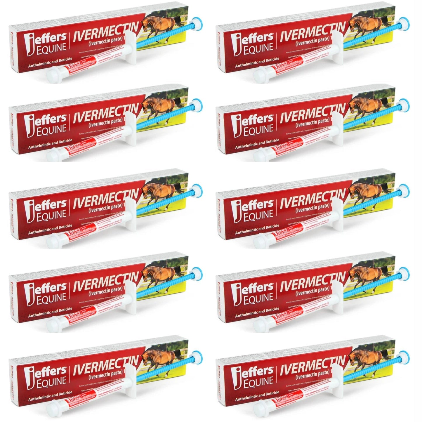 Jeffers Ivermectin Horse Dewormer Gel for Horses, Apple Flavored