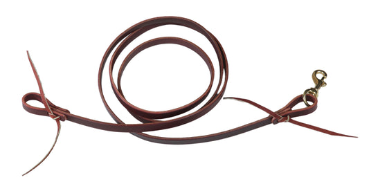 AJ Tack Latigo Leather Flat Roping Reins, 1/2"