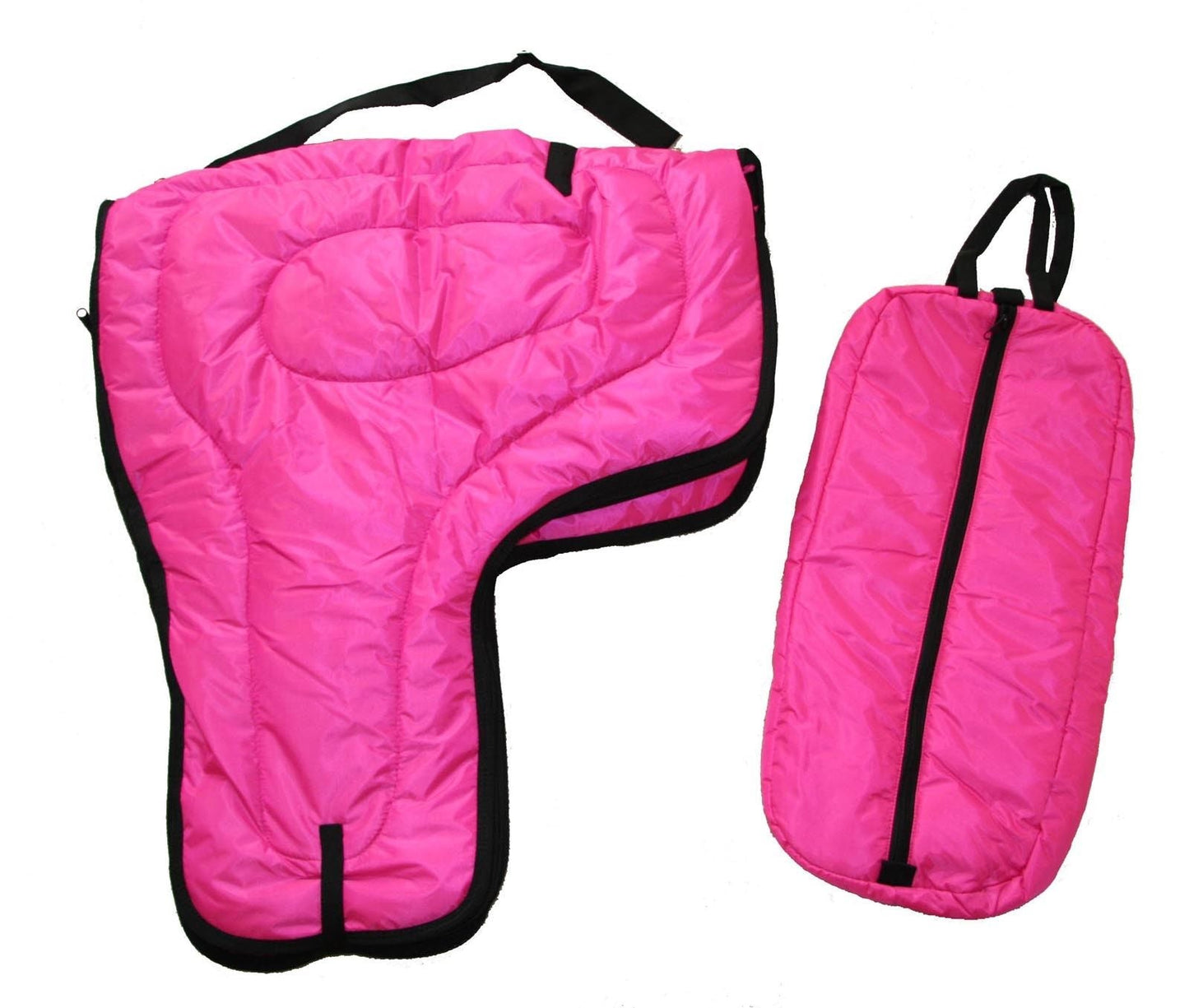 AJ Tack Western Padded Saddle & Bridle Carrier Set | 420D Nylon | 8 Colors