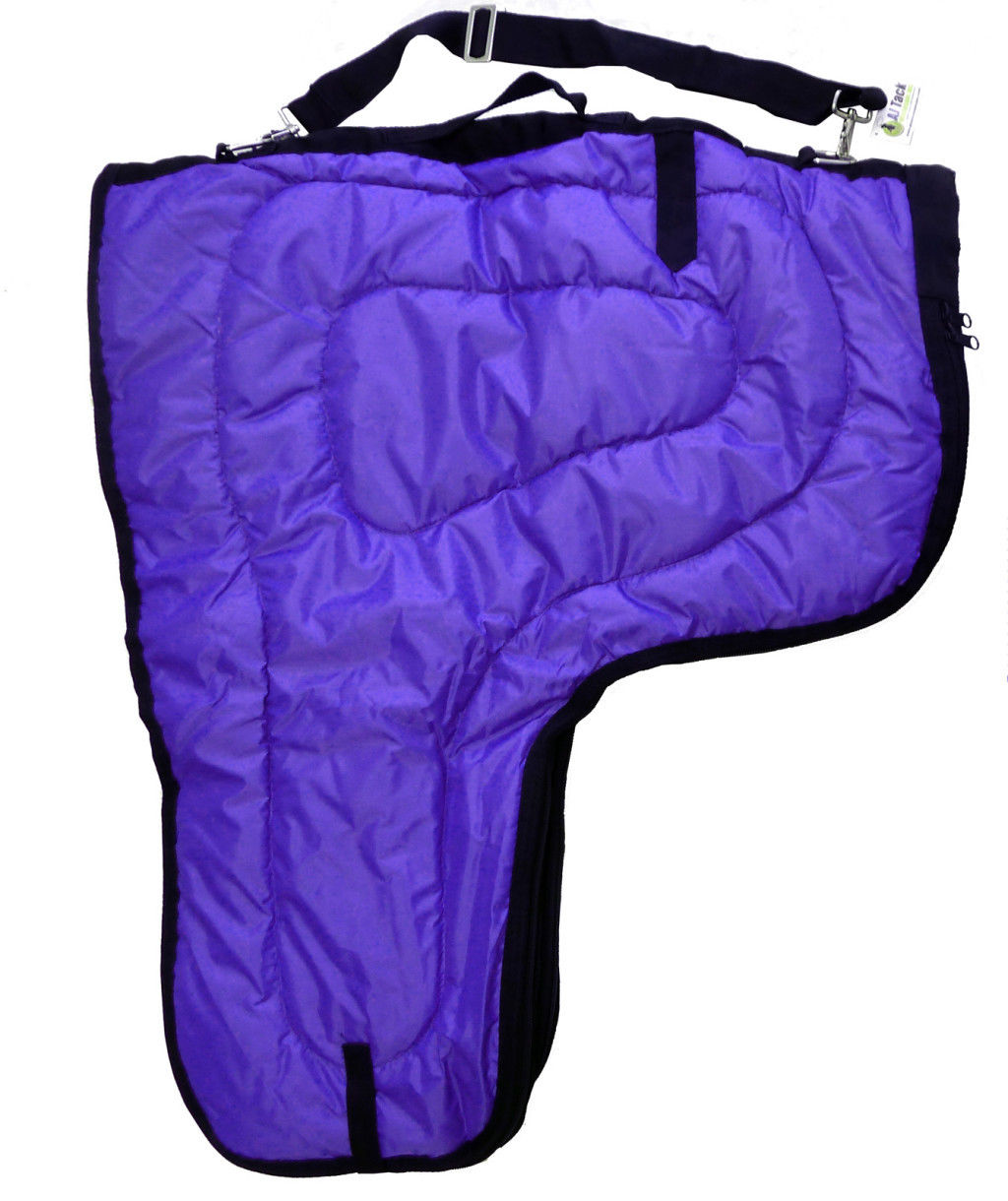AJ Tack Western Padded Saddle & Bridle Carrier Set | 420D Nylon | 8 Colors