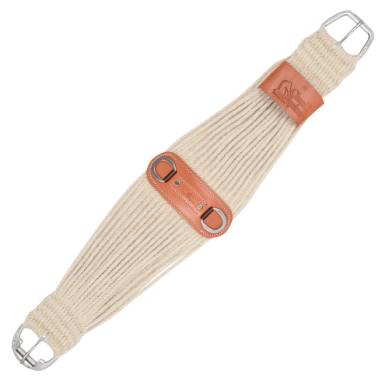 100% Mohair Roper Cinch 27-strand with Leather Center 34"